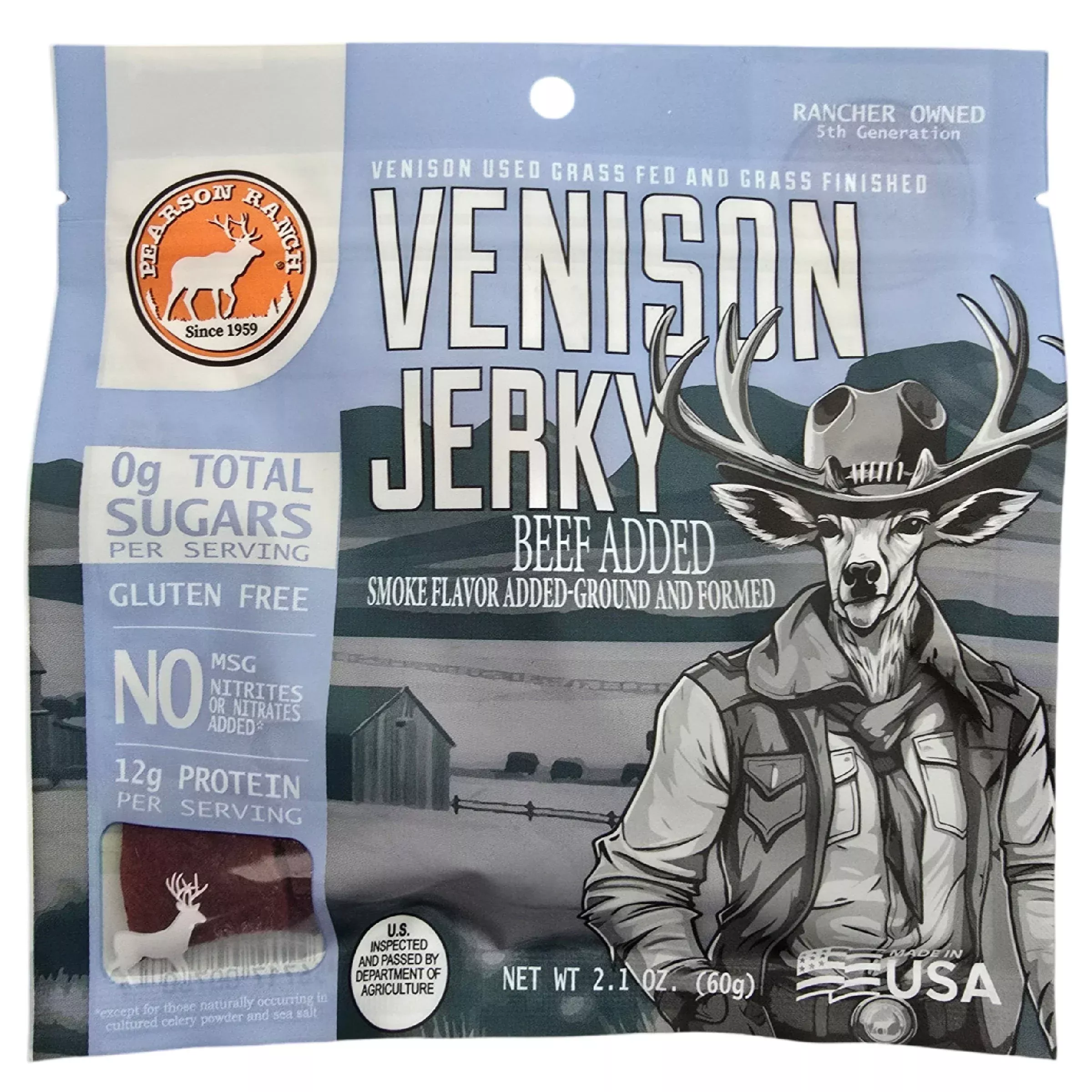 Venison Jerky – 2.1oz Resealable Bag