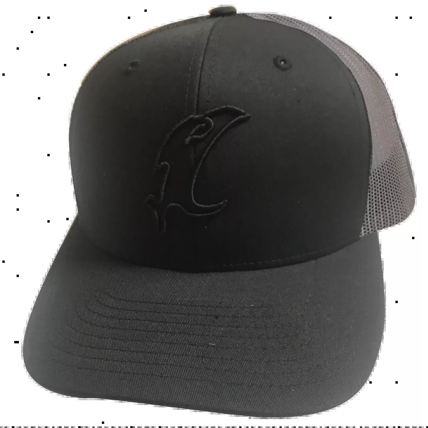 “Vic” Outline Black & Charcoal Adjustable Hat