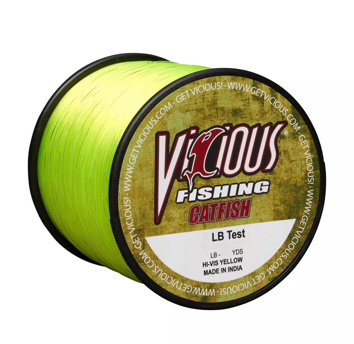 Vicious Catfish Hi-Vis Yellow Mono – 25 Lb Test