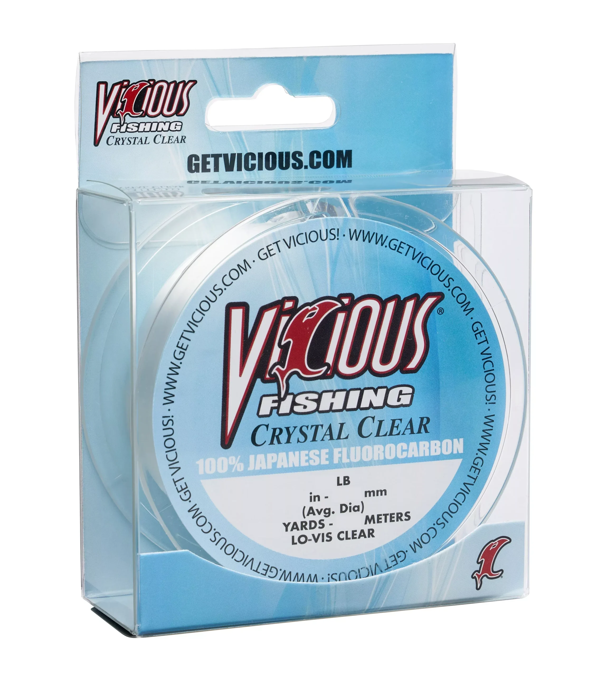 Vicious Crystal Clear 100% Japanese Fluorocarbon – 25 Lb Test