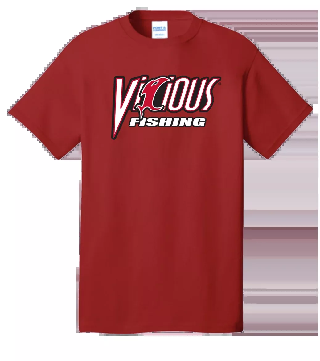 Vicious Fishing Logo Tee - Classic Red