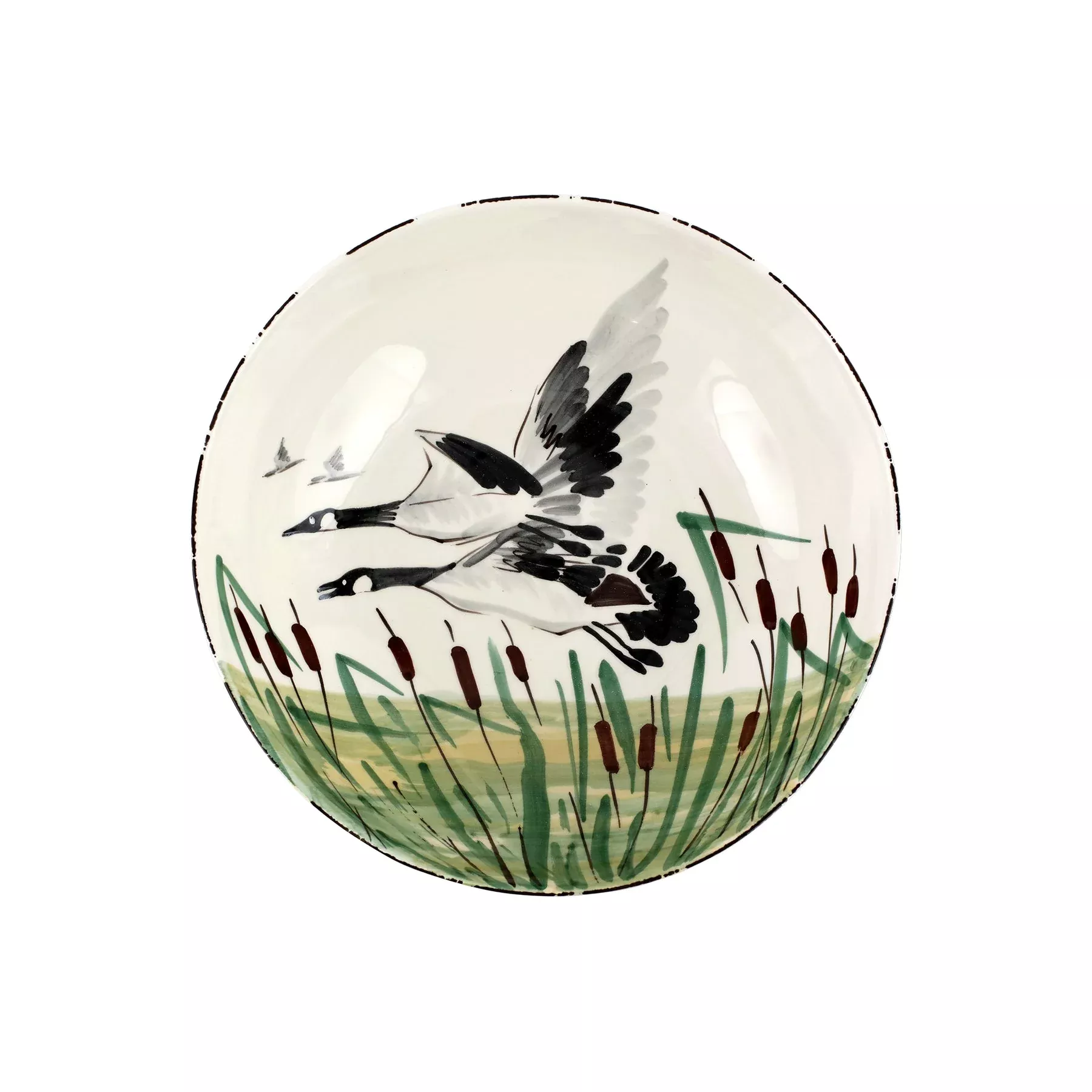 Vietri Wildlife Geese Serving Bowl