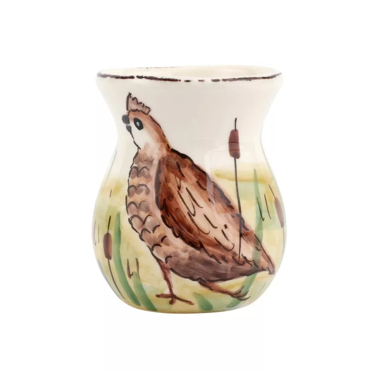 Vietri Wildlife Quail Bud Vase