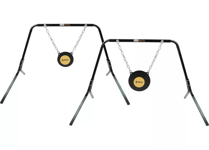 Viking Solutions Combination Complete AR500 Steel Targets, 8″ & 10″ Gongs with Separate Stands• VKS-VGT810