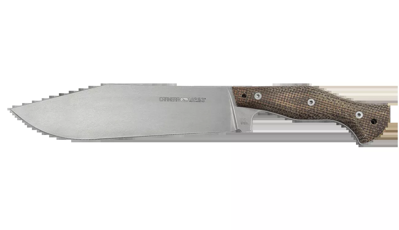 Viper Carnera Brown Canvas Stonewash Fixed Blade w/ Sheath