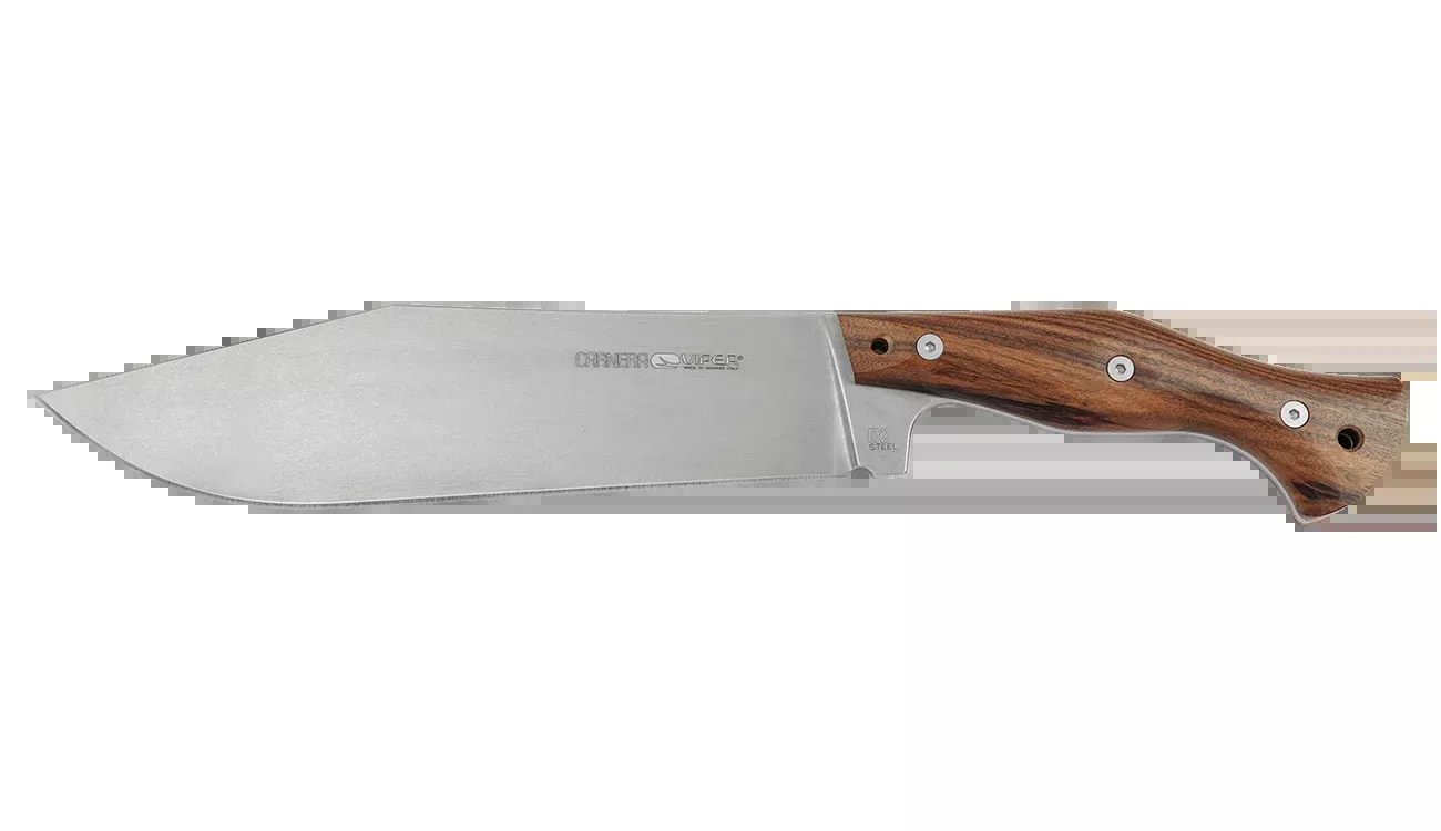 Viper Carnera Pau Santo Wood Stonewash Fixed Blade w/ Sheath