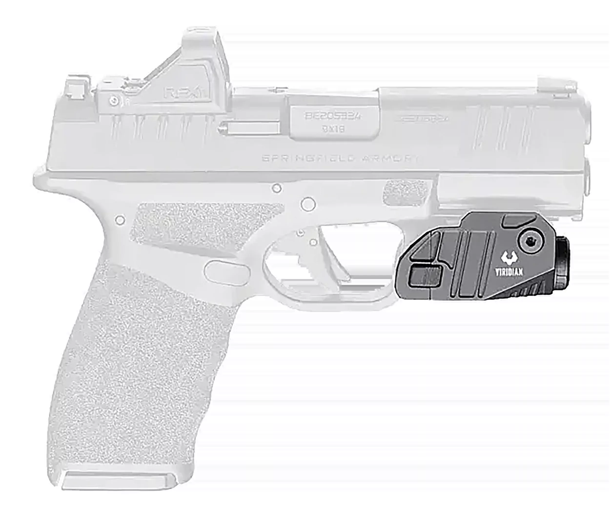Viridian CTL Custom Weapon Light for Springfield Hellcat Pro, 525-Lumen White LED, 930-0048