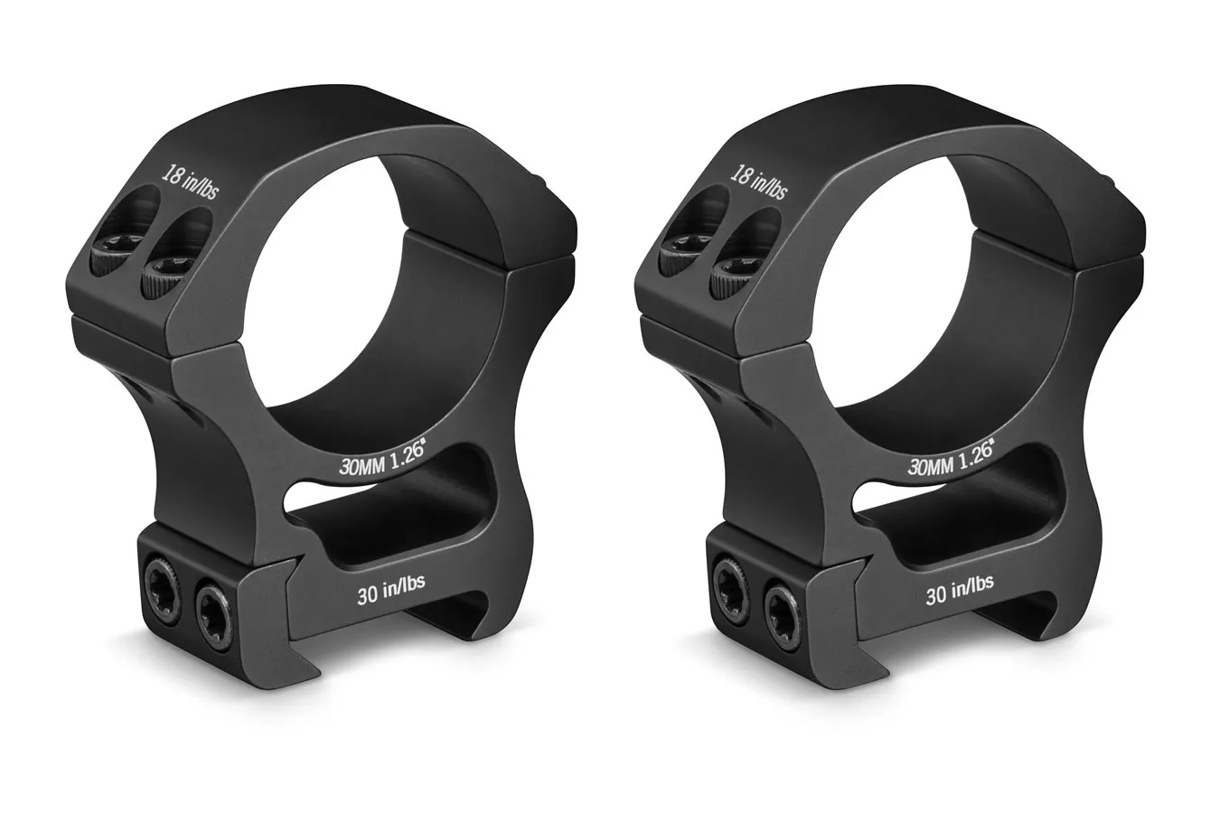 Vortex Pro Series 30mm High Rings (1.26 Inch)