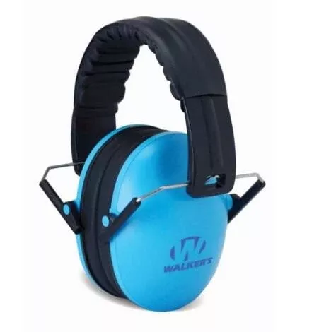 Walker's Folding Youth Passive Muffs – Blue• GWP-FKDM-BL