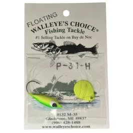 Walleye's Choice Walleye Spinner Rigs - Floating Crawler Harness - #2 Colorado Blade Series - Chartreuse/Pearl Bead