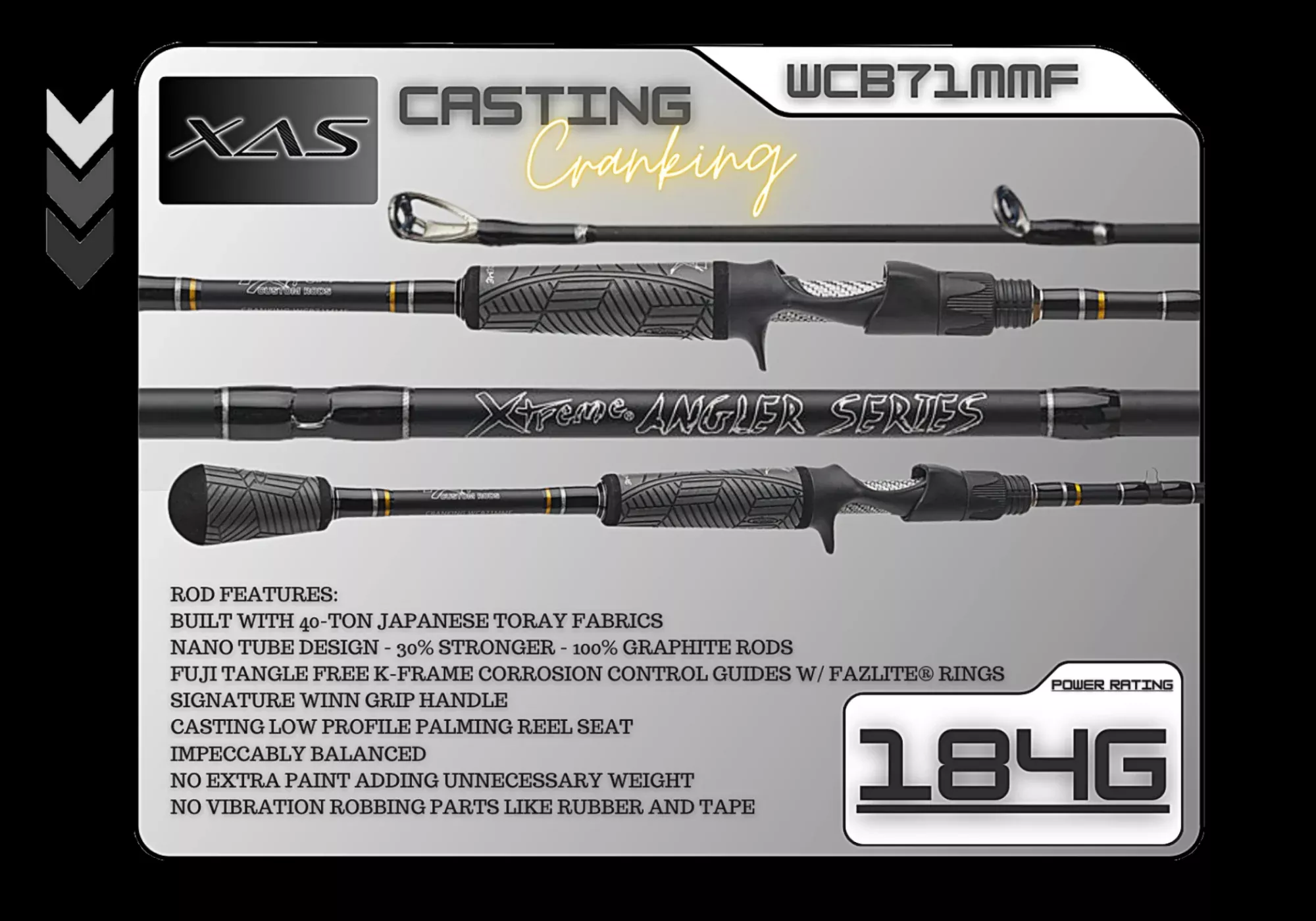 WCB71MMF 7’1″ Medium Mod-Fast **Cranking**