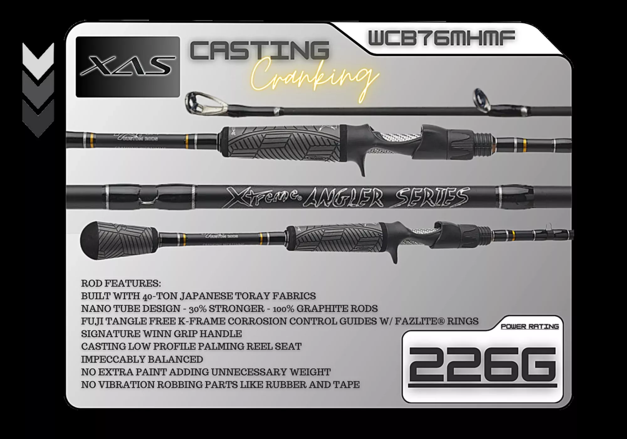 WCB76MHMF 7’6″ Medium Hvy Mod-Fast **Cranking**