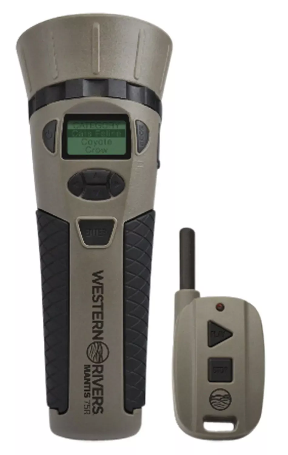 Western Rivers MantisElectronic Call Multiple Sounds Attracts Predators Features Remote Control Brown Polymer