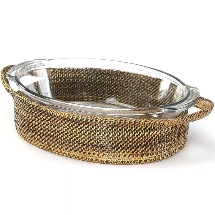 Wicker Serving Ware 4 qt. Oval Baker Casserole Dish