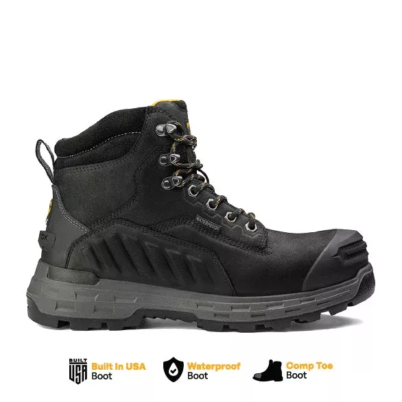 Wildwood 6” Waterproof Composite Toe Black Boot – Made in USA