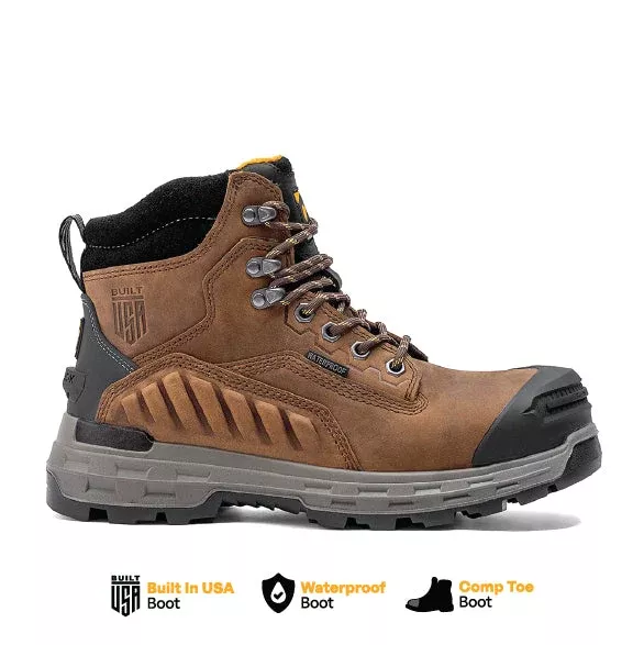 Wildwood 6” Waterproof Composite Toe Brown Boot – Made in USA