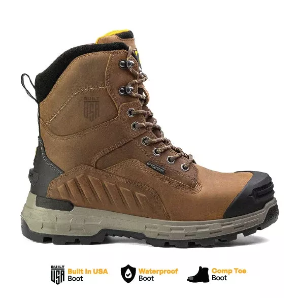 Wildwood 8″ Waterproof Composite Toe Brown Boot – Made in USA