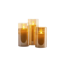Will’s Company Amber LED Candles – Set of 3