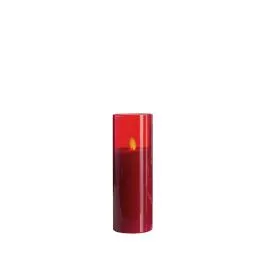Will’s Company Red LED Candle in a Red Glass Cylinder