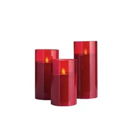 Will's Company Red LED Candles - Set of 3