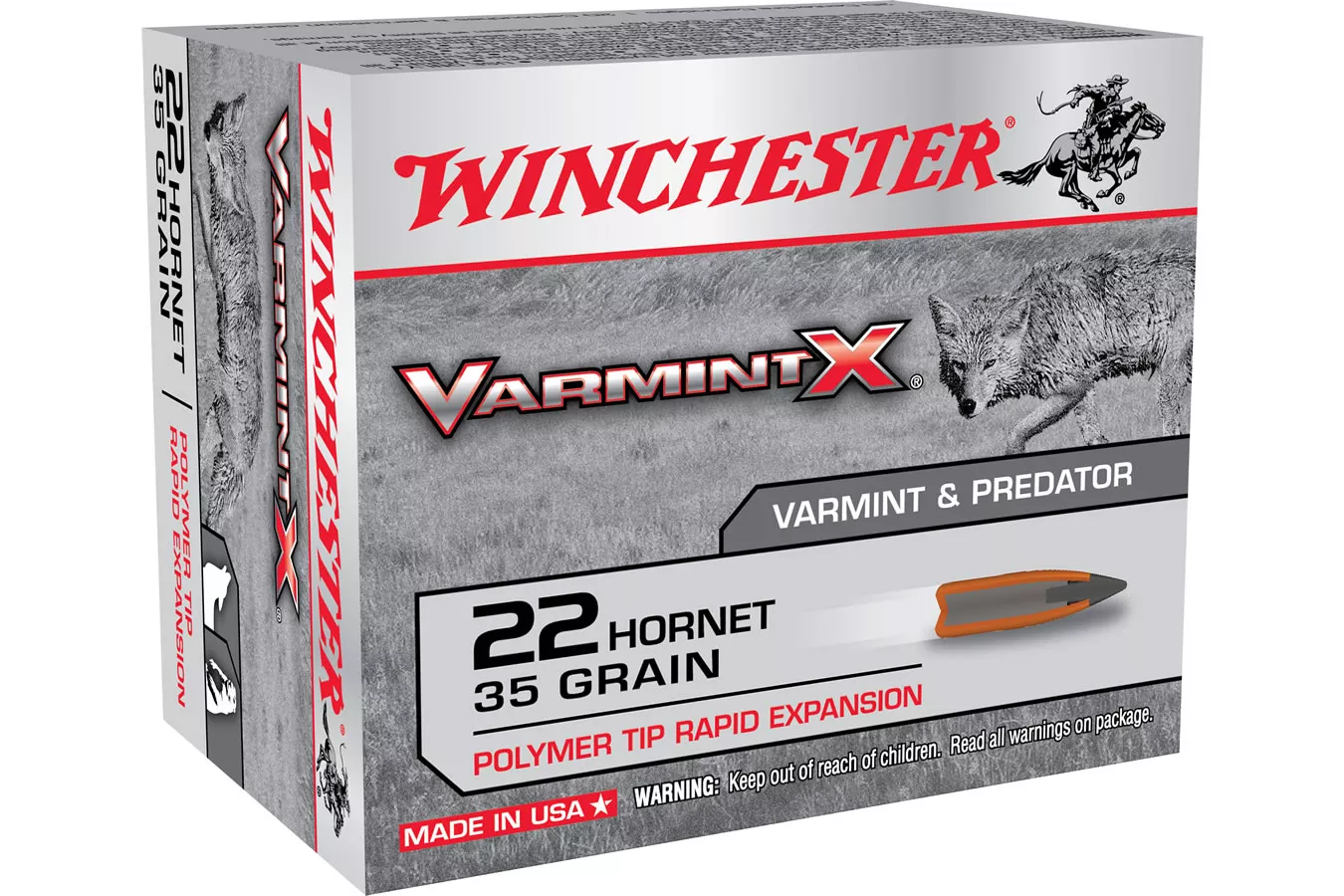 Winchester  22 Hornet 35 gr Varmint X Polymer Tip 20/Box