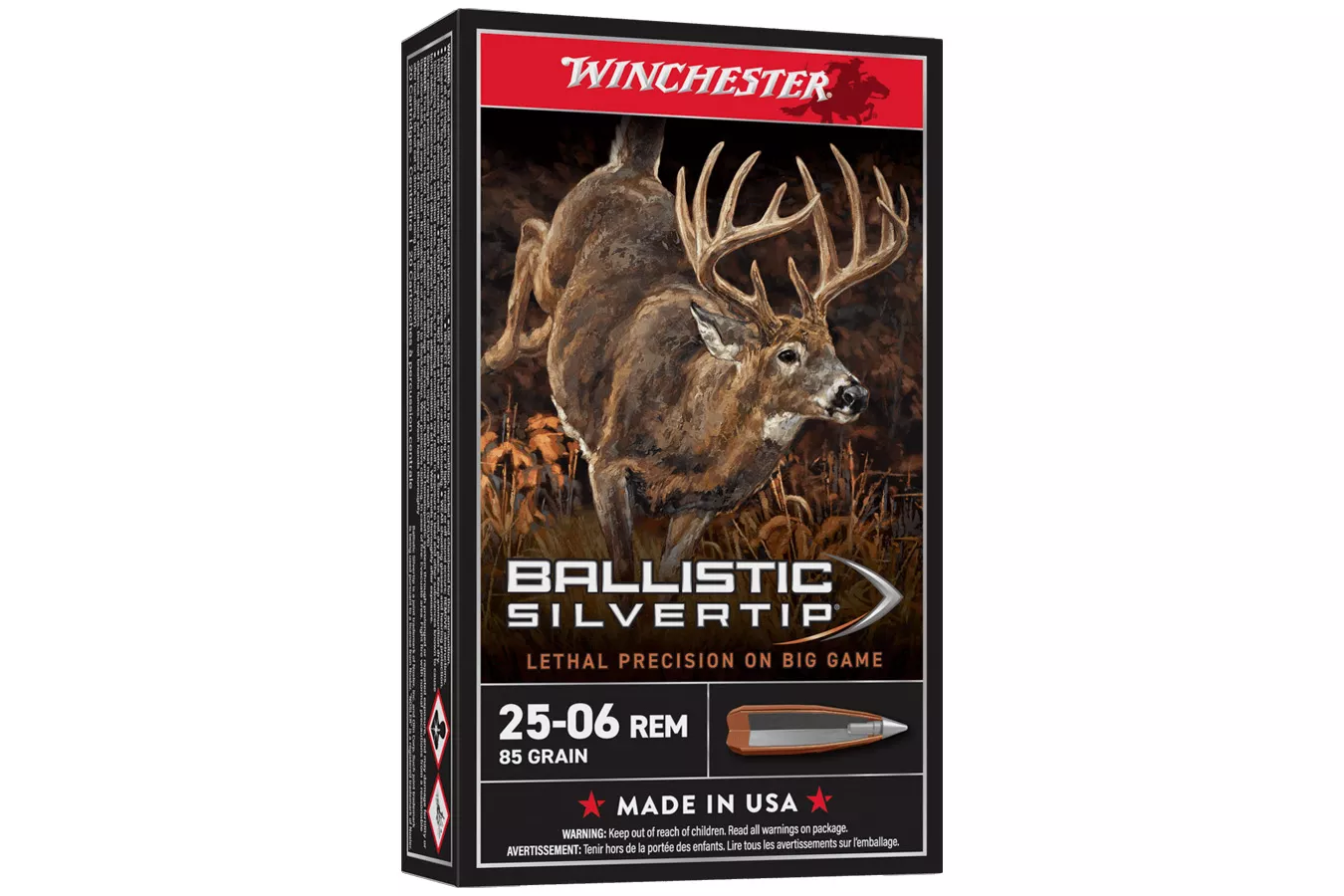 Winchester  25-06 Rem 85 gr Ballistic SilverTip 20/Box