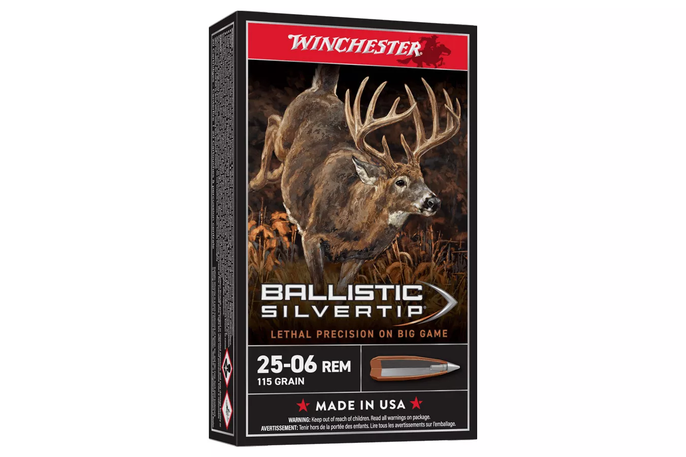 Winchester  25-06 Remington 115gr Ballistic Silvertip 20/Box