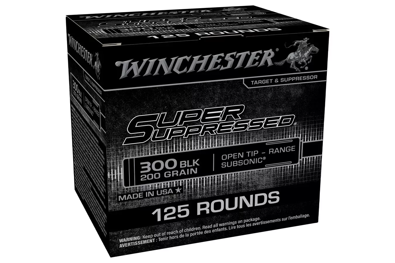 Winchester  300 Blackout 200 gr Super Suppressed Subsonic Open Tip 125/Box