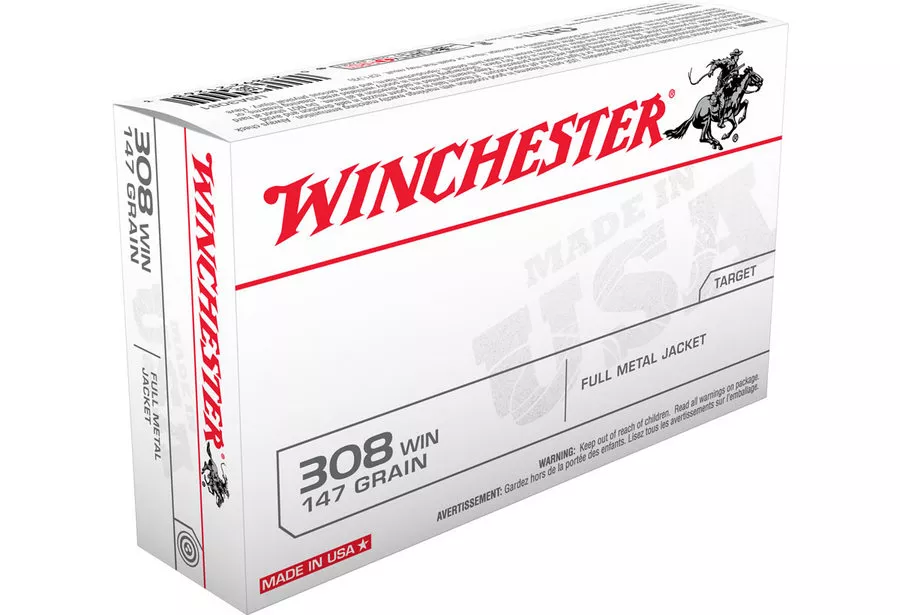 Winchester  308 Win 147 gr FMJ Boat Tail 20/Box