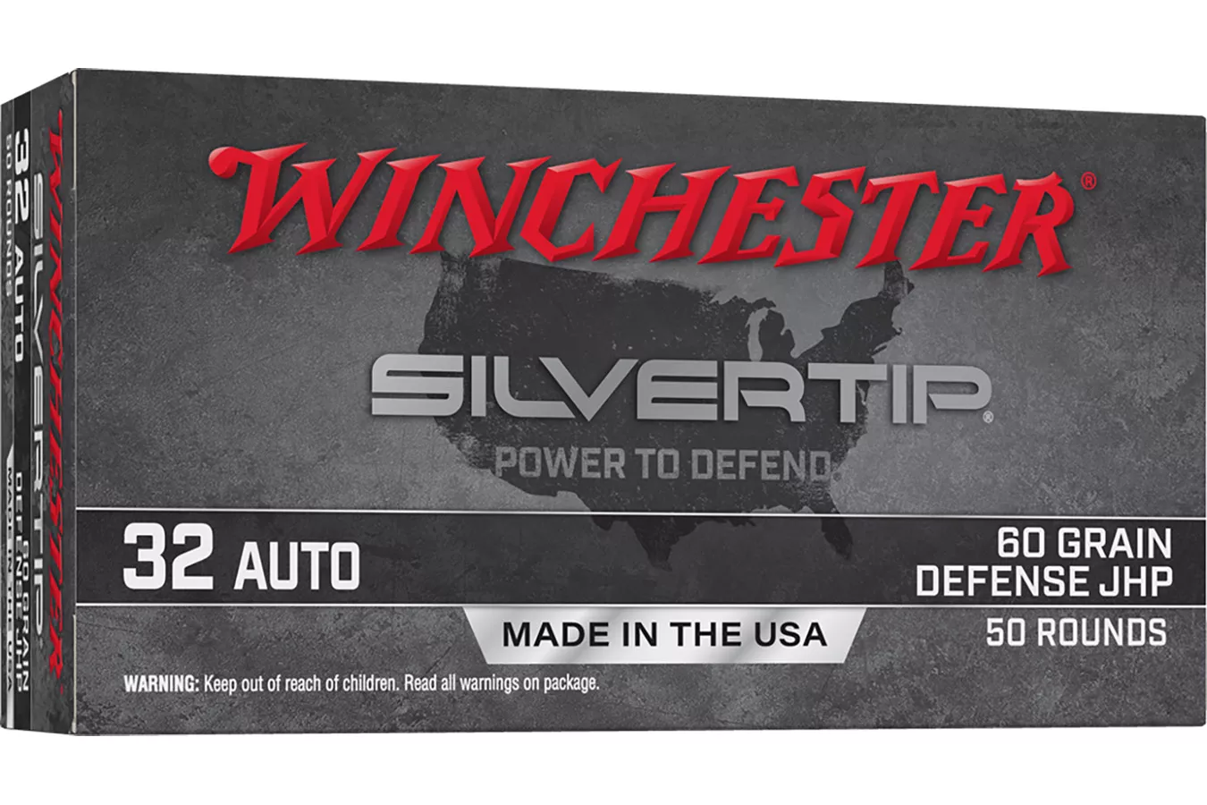 Winchester  32 ACP 60 gr Jacketed Hollow Point Silvertip 50/Box