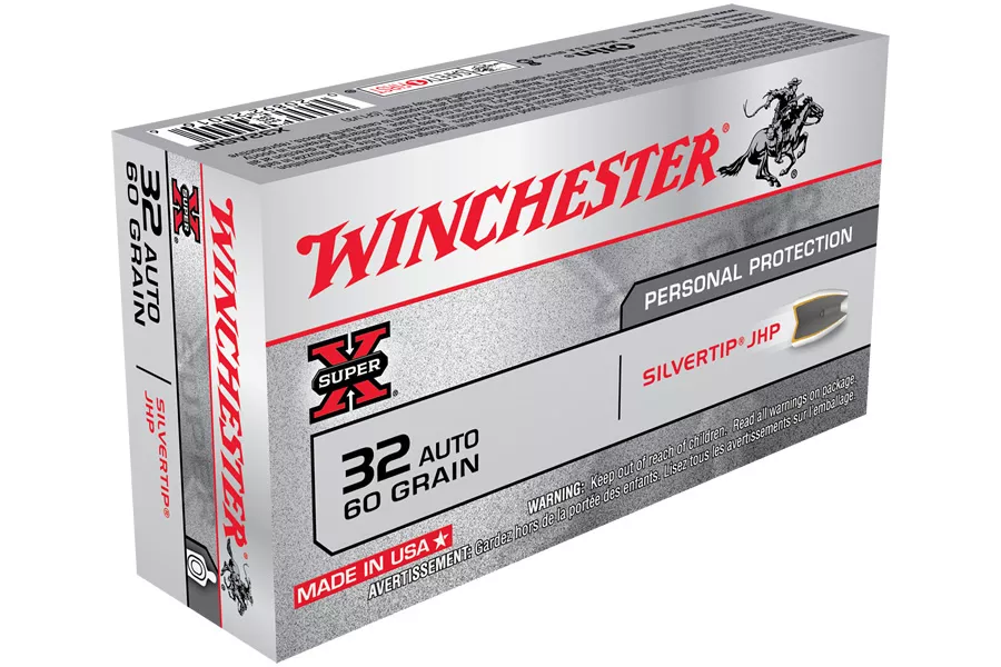 Winchester  32 Auto 60 gr JHP Silvertip Super X 50/Box