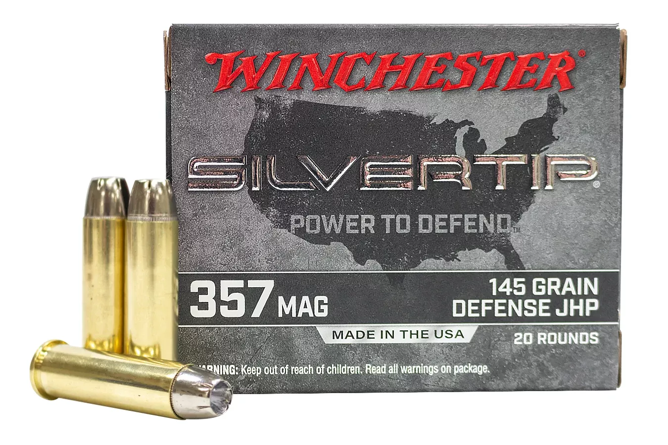 Winchester  357 Magnum 145 gr Silvertip JHP 20/Box