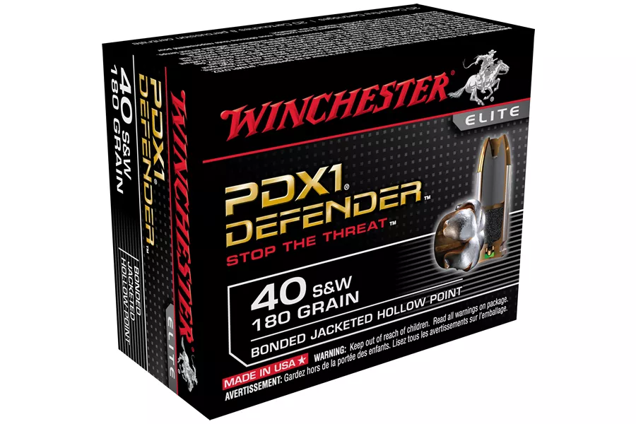 Winchester 40 S&W 180 gr Bonded JHP PDX1 Defender 20/Box