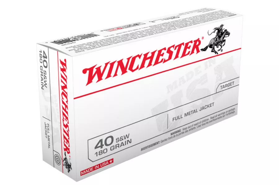 Winchester 40 S&W 180 gr FMJ 50/Box