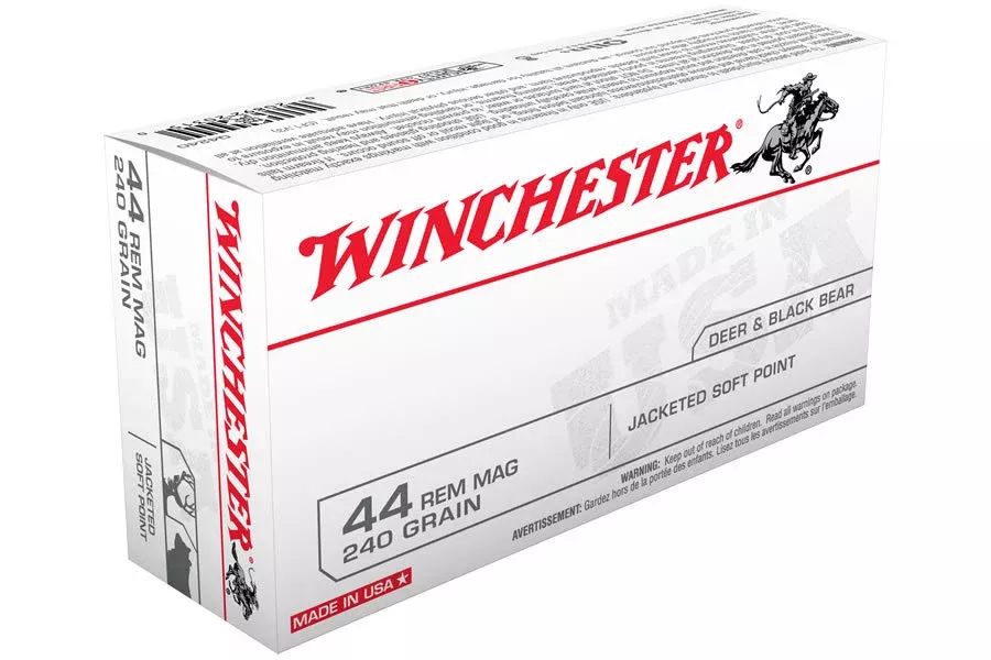 Winchester  44 Rem Mag 240 gr Jacketed Soft Point 50/Box