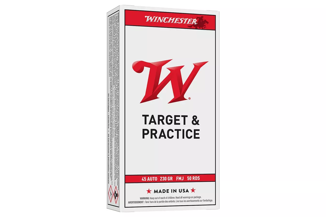 Winchester  45 Auto 230 gr FMJ Target and Practice 50/Box