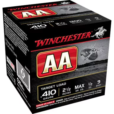 Winchester AA419 AA 410 Gauge 2.5" 1/2 oz 9 Shot 25 Rounds