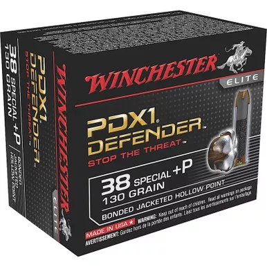 Winchester S38PDB Defender 38 Special 130 GR Bonded JHP 20 Rounds