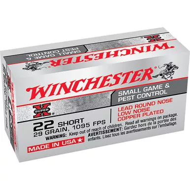 Winchester X22S SuperX 22 Short 29 GR LRN 50 Rounds