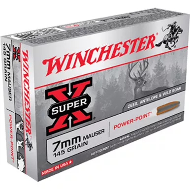 Winchester X7MM1 SuperX 7mm Mauser 145 GR Power Point 20 Rounds