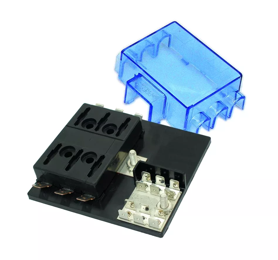 Wirthco 6 Position ATO/ATC Fuse Panel with Common Ground and Cover• 31060-7