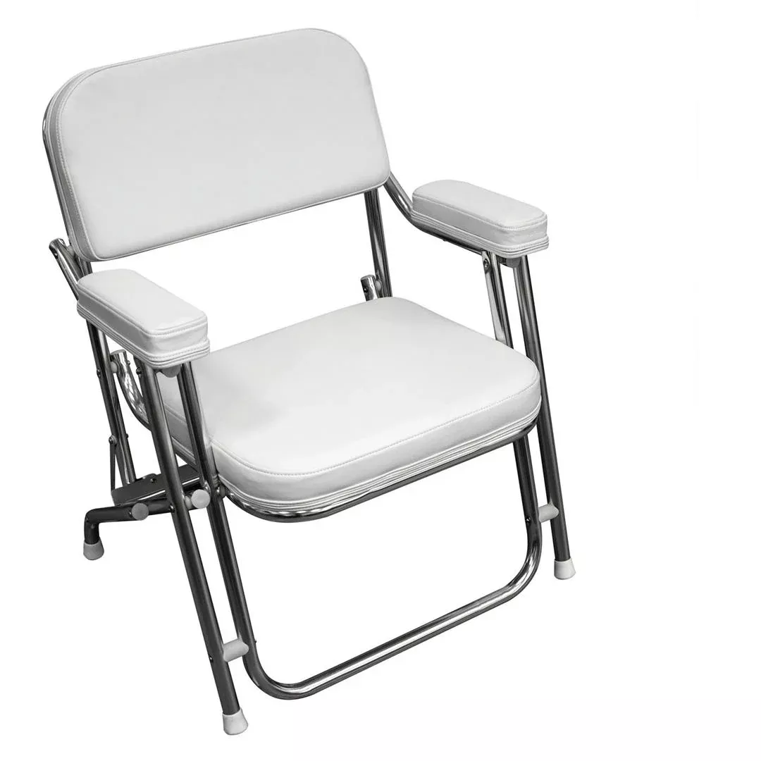 Wise Boaters Value 31″ H x 25″ W x 23″ D White Folding Deck Chair• 3316-784