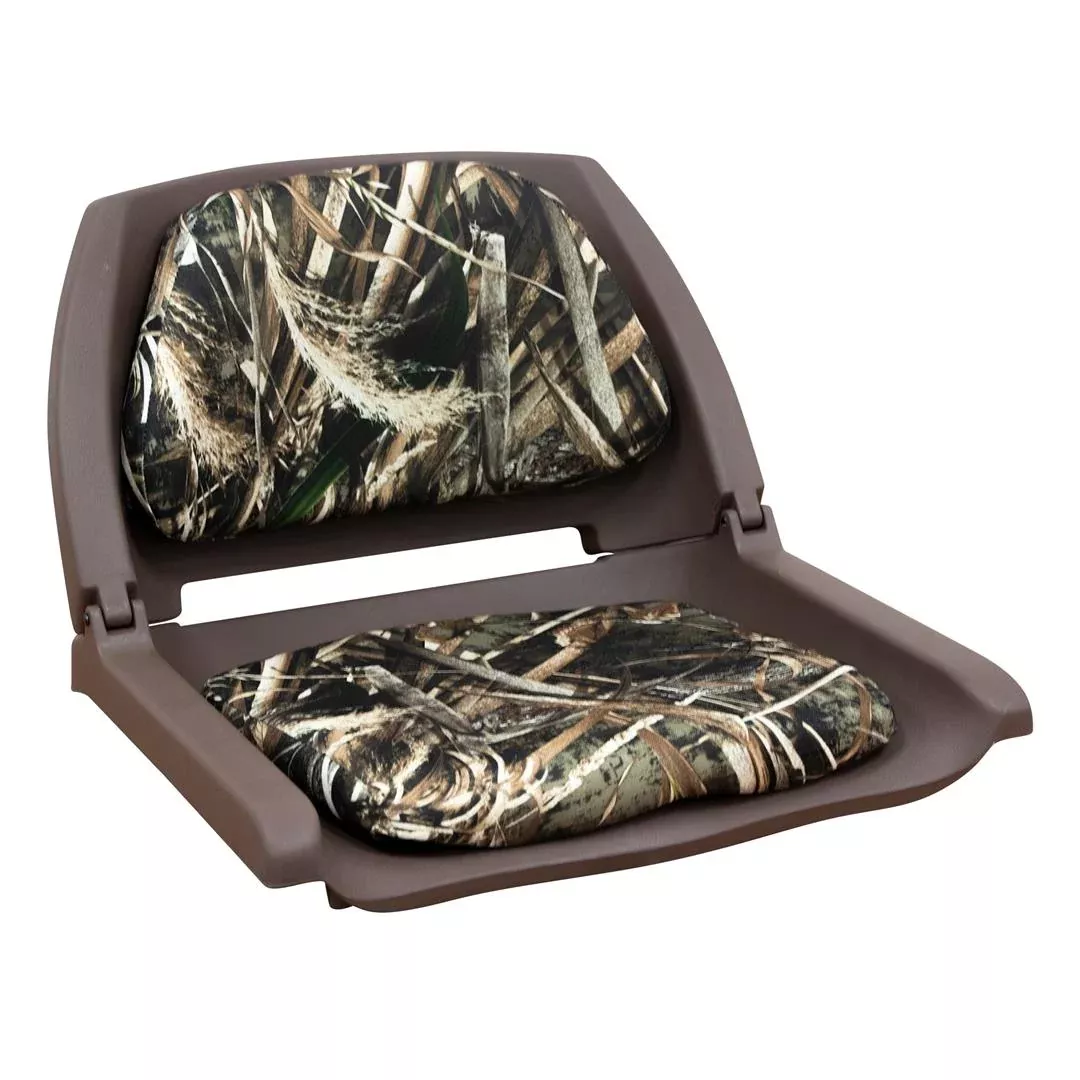 Wise Camo Padded Plastic Fold Down Fishing Seat, Realtree Max 5• 8WD139CLS-B-733