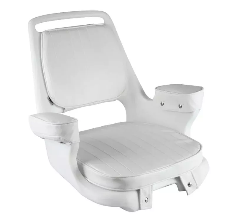 Wise Captains Chair with Cushion Set and Mounting Plate, White• 8WD1007-3-710