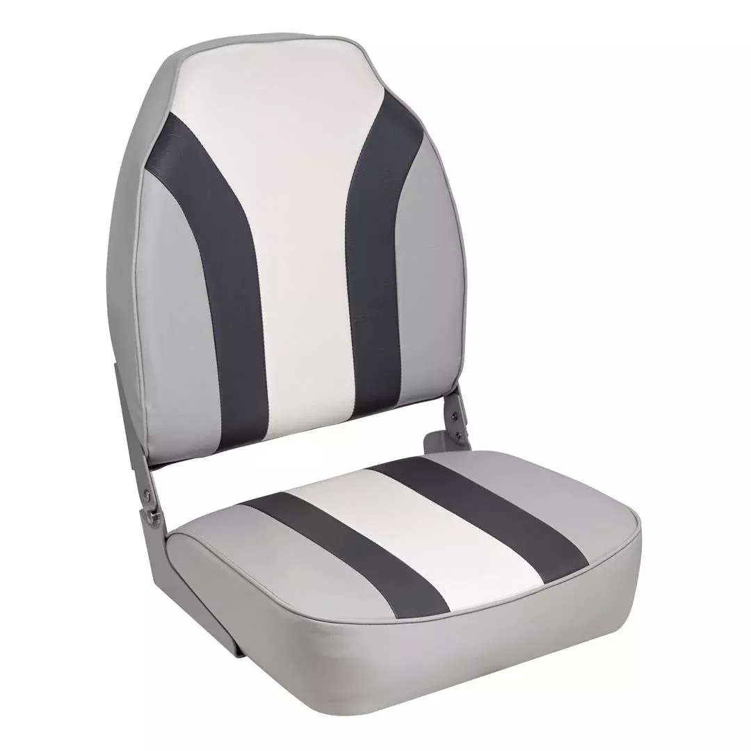 Wise Classic High Back Fishing Seat, Gray/Charcoal/White• 8WD1062LS-975
