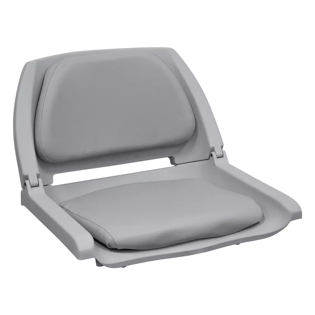 Wise Cushioined Plastic Shell Fold Down Fishing Seat, Gray• 8WD139LS-717