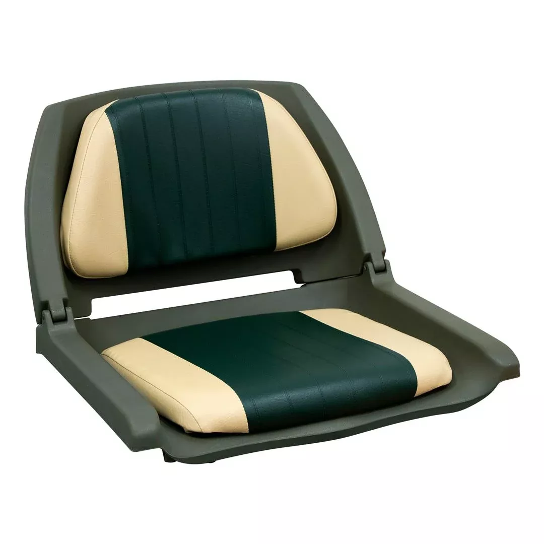 Wise Cushioned Molded Shell Plastic Fold Down Seat, Green/Sand• 8WD139LS-011
