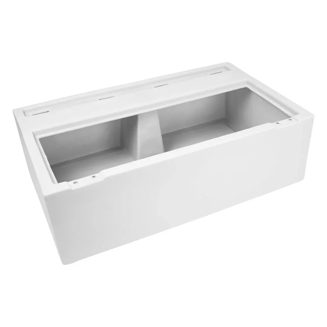 Wise Deluxe Series 37″ Pontoon Bench, Base Only, White• 8WD100-1B-204