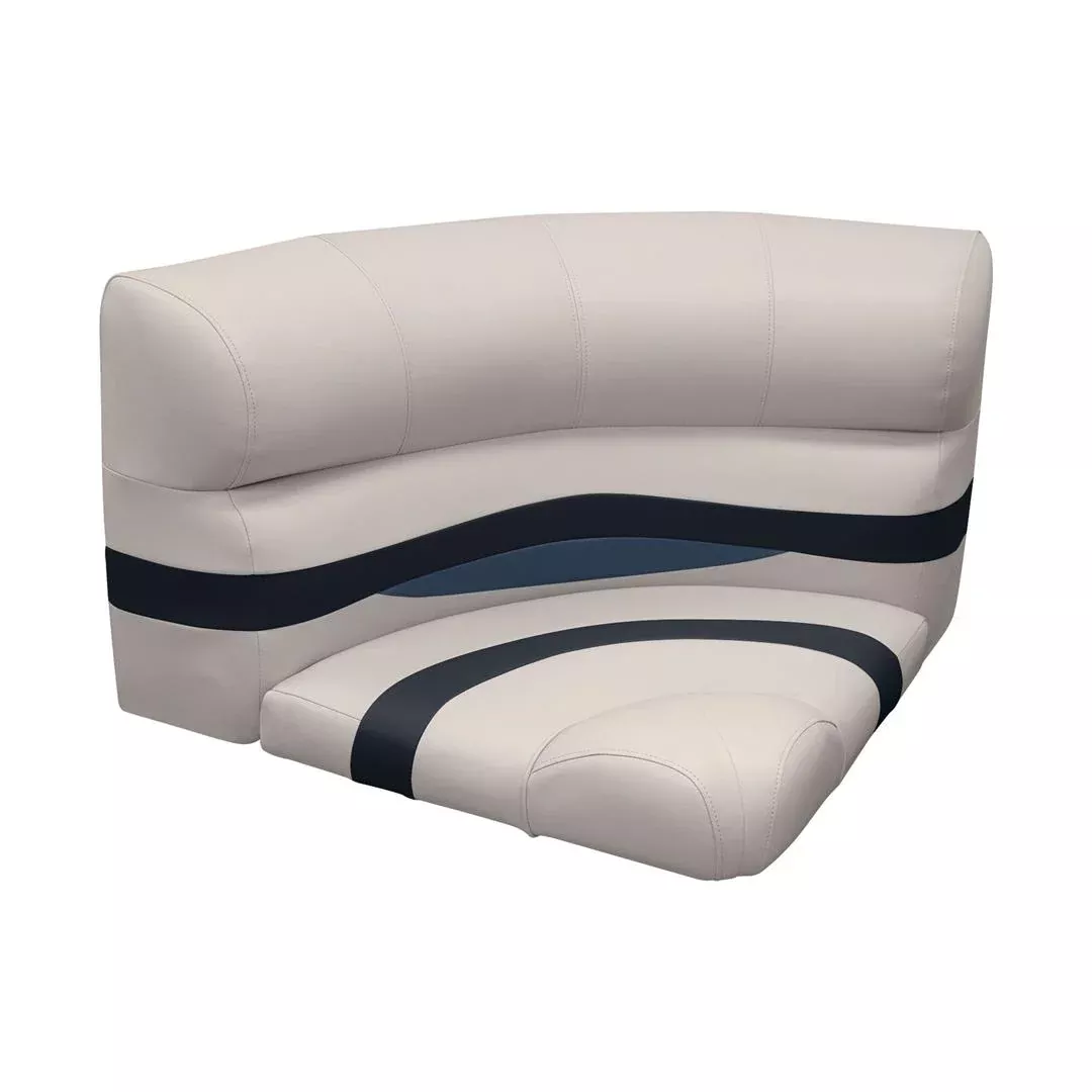Wise Premier Pontoon 28″ Radius Corner Cushion Set, Platinum/Spectra Navy, Cobalt• BM11028-986