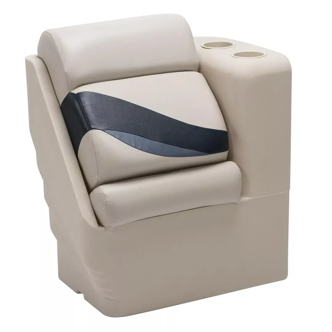 Wise Premier Pontoon Lean Back Recliner, Right, Platinum • Spectra Navy • Cobalt• BM13006R-986